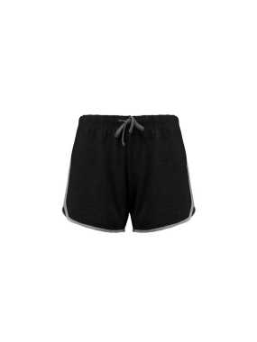 Dámske krátke nohavice (Proact LADIES' SPORTS SHORTS) > čierna / šedá (heather) > 2XL