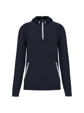 Pánska mikina (Proact ZIP NECK HOODED SPORTS SWEATSHIRT) > modrá (navy) > XS
