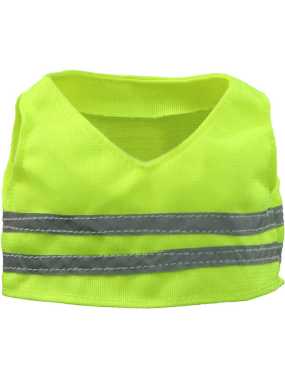 Oblečenie pre plyšové hračky (MBW Mini safety vest) > zelená (lime) / žltá > M