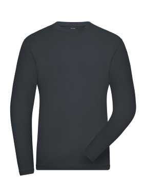 Pánske tričko (JN Mens BIO Stretch-Longsleeve Work SOLID) > šedá (carbon) > L