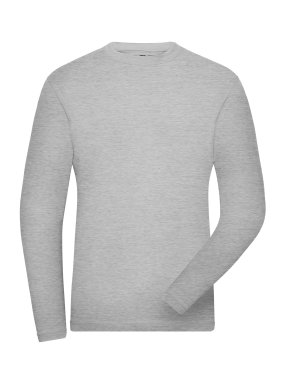 Pánske tričko (JN Mens BIO Stretch-Longsleeve Work SOLID) > šedá (heather) > XL
