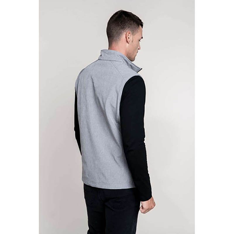 Pánska softshell vesta (KARIBAN MENS SOFTSHELL BODYWARMER) > šedá (marl) > 4XL