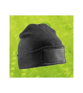 Zimná čiapka (RESULT Recycled Double Knit Printers Beanie) > čierna