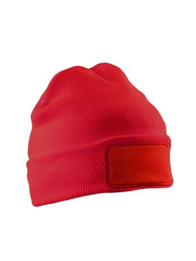 Zimná čiapka (RESULT Recycled Double Knit Printers Beanie) > červená