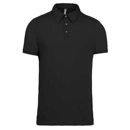 Pánska polokošeľa (Kariban MEN'S SHORT SLEEVE JERSEY POLO SHIRT) > čierna > L