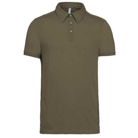 Pánska polokošeľa (Kariban MEN'S SHORT SLEEVE JERSEY POLO SHIRT)>hnedá (light khaki)>S