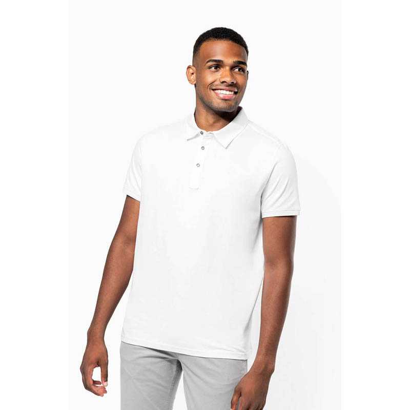 Pánska polokošeľa (Kariban MEN'S SHORT SLEEVE JERSEY POLO SHIRT) > čierna > L