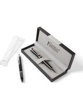 Guličkové pero v luxusnom drevenom puzdre > čierna