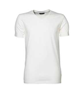 Unisex tričko (Tee Jays Stretch V-Neck Tee) > biela > 3XL