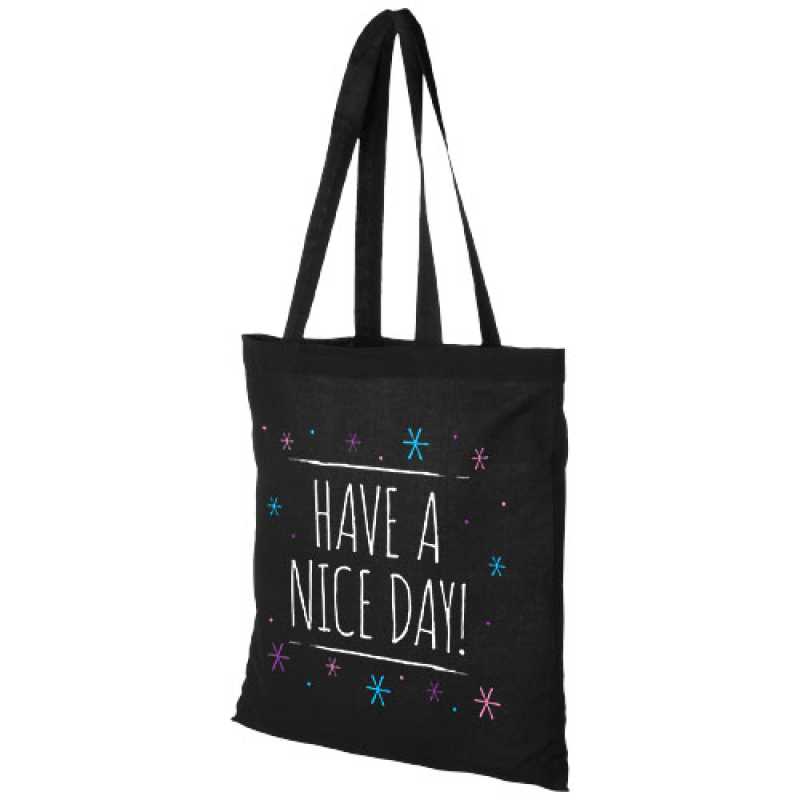 Bavlnená taška Madras > čierna