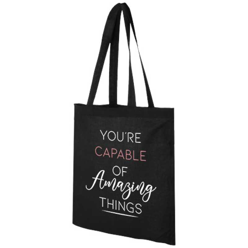 Bavlnená taška Madras > čierna