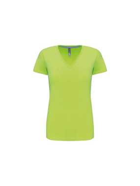 Dámske tričko (KARIBAN LADIES SHORT SLEEVE V-NECK T-SHIRT) > zelená (lime) > S