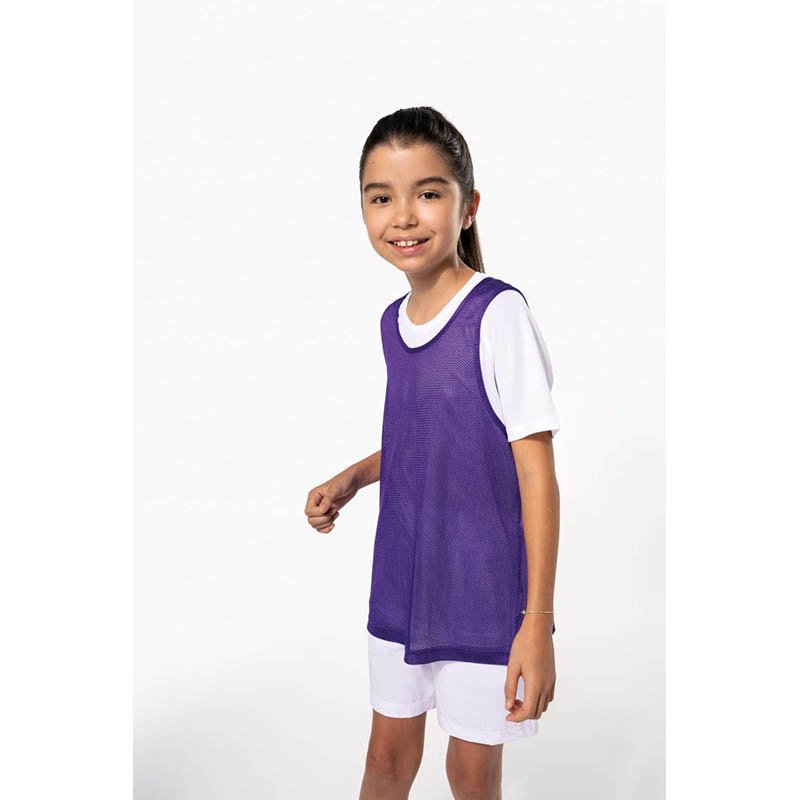 Detská vesta(Proact KID'S LIGHTWEIGHT MESH MULTISPORT BIB)>žltá(fluorescent)>10/14