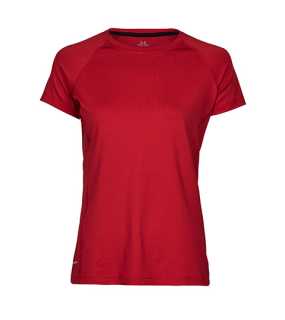 Dámske tričko (Tee Jays Womens CoolDry Tee) > červená > L