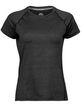 Dámske tričko (Tee Jays Womens CoolDry Tee) > čierna (melange) > XL