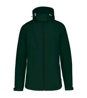 Dámska softshell bunda (KARIBAN LADIES HOODED SOFTSHELL JACKET) > zelená (bottle) > L