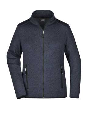 Dámska fleece bunda(J&N LADIES' KNITTED FLEECE JACKET)>šedá (dark melange)/strieborná>M