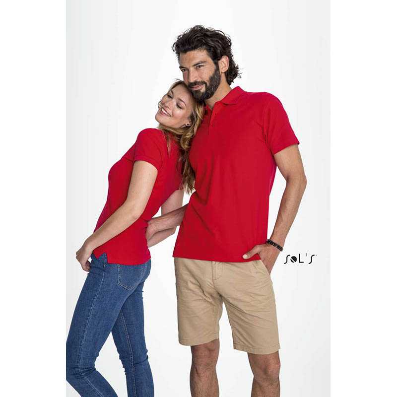 Dámska polokošeľa (SOLS PEOPLE WOMENS PIQUE POLO SHIRT) > červená > L