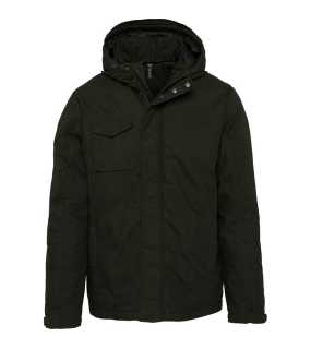 Pánska bunda (Kariban HOODED PARKA) > hnedá (deep khaki) > 2XL