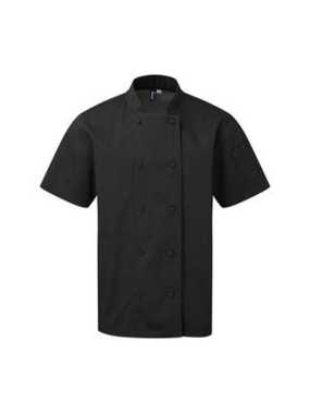 Kuchárska bunda (Premier CHEF'S COOLCHECKER® SHORT SLEEVE JACKET) > čierna > M