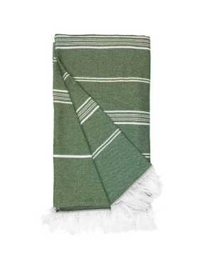 Osuška (THE ONE Recycled Hamam Towel) > zelená (olive) > 100 x 180 cm