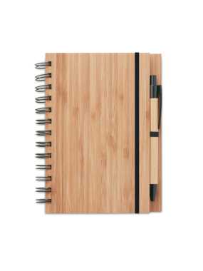 Bambusový zápisník s perom > hnedá(drevo)