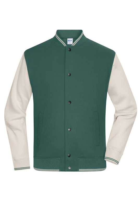 Unisex bunda (JN College-Jacket UNISEX) > zelená (smoky) / šedá (sandstone) > 3XL