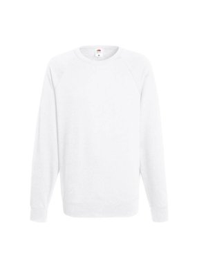 Pánska mikina (Fruit of the Loom-LW RAGLAN SWEAT) > biela > S