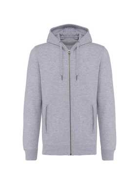 Unisex mikina (UNISEX ECO-FRIENDLY FRENCH TERRY ZIPPED HOODED SWEATSHIRT)>šedá (oxford)>S