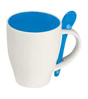 Hrnček s lyžičkou Palermo > modrá