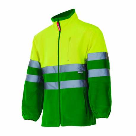 Pánska bunda (VELILLA HV TWO-TONE FLEECE JACKET) > zelená (grass) / žltá (hi-vis) > 4XL