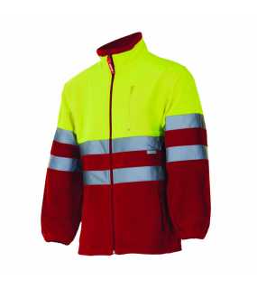 Pánska bunda (VELILLA HV TWO-TONE FLEECE JACKET) > červená / žltá (hi-vis) > XL