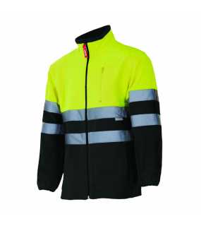 Pánska bunda (VELILLA HV TWO-TONE FLEECE JACKET) > čierna / žltá (hi-vis) > S