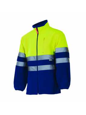 Pánska bunda (VELILLA HV TWO-TONE FLEECE JACKET) > modrá (royal) / žltá (hi-vis) > 3XL