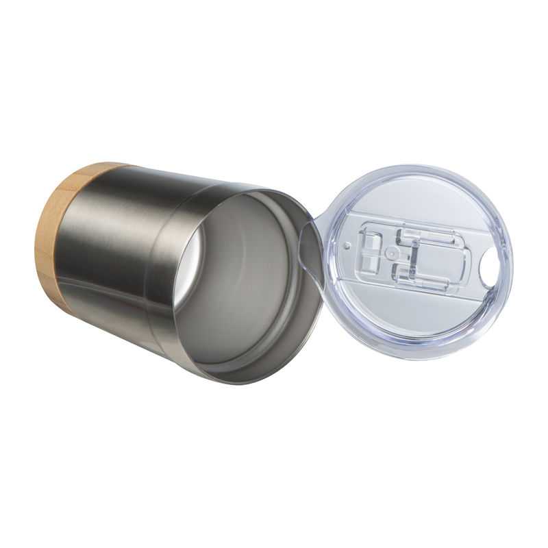 Recyklovaný oceľový pohár Turín, 300ml > šedá