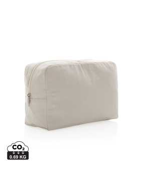 Nefarbená toaletná taška Impact z 285g recykl. canvas AWARE > biela
