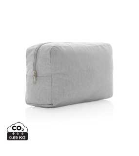 Nefarbená toaletná taška Impact z 285g recykl. canvas AWARE > šedá