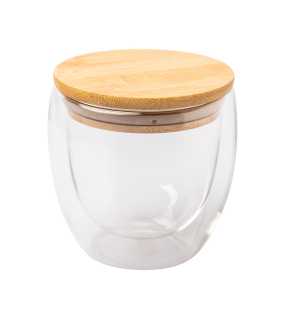 Sklenený termo pohár 220 ml  > hnedá