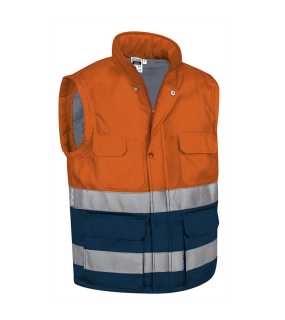 Pánska vesta (BERGEN) > oranžová (neon) / modrá (orion navy) > XL