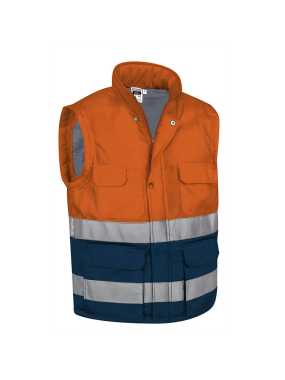 Pánska vesta (BERGEN) > oranžová (neon) / modrá (orion navy) > 2XL