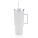 Termohrnček s madlom Tana 900ml z RCS recykl. plastu > biela