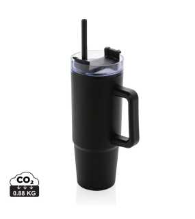 Termohrnček s madlom Tana 900ml z RCS recykl. plastu > čierna