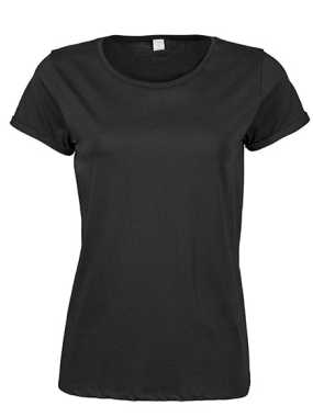 Dámske tričko (Tee Jays Womens Roll-Up Tee) > čierna > L