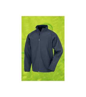 Pánska bunda (RESULT Recycled Mens 2-Layer Printable Softshell Jacket) > modrá (navy) > L