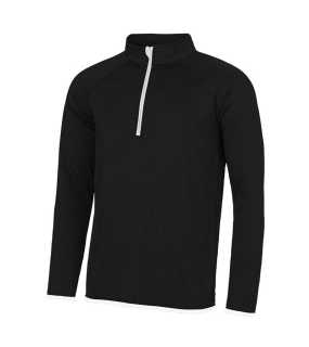 Pánska mikina (Just Cool MEN'S COOL 1/2 ZIP SWEAT) > čierna (jet) / biela (arctic) > S