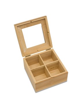 Krabička na čaj z bambusu > hnedá