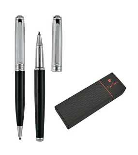 Kovová súprava guľôčkového pera a rollera "PIERRE CARDIN" > čierna