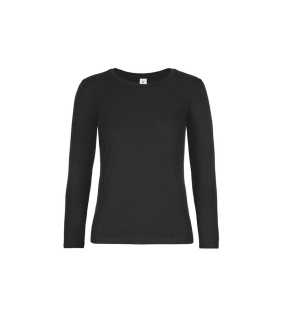 Dámske tričko (B&C E190 LSL /WOMEN) > čierna > L