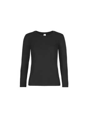 Dámske tričko (B&C E190 LSL /WOMEN) > čierna > L