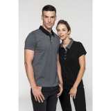 Pánska polokošeľa(Kariban"MEN'S TWO-TONE JERSEY POLO SHIRT")>šedá(heather grey)/čierna>L